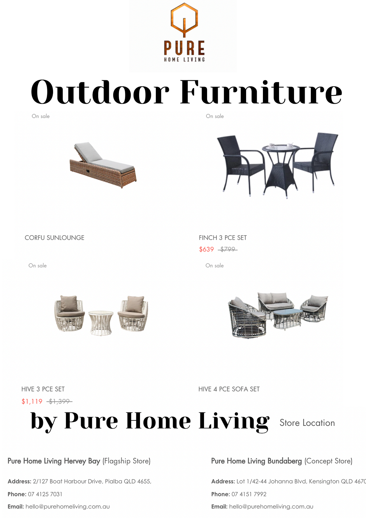 Outdoor Furniture by Pure home Living Pure Home Living Medium
