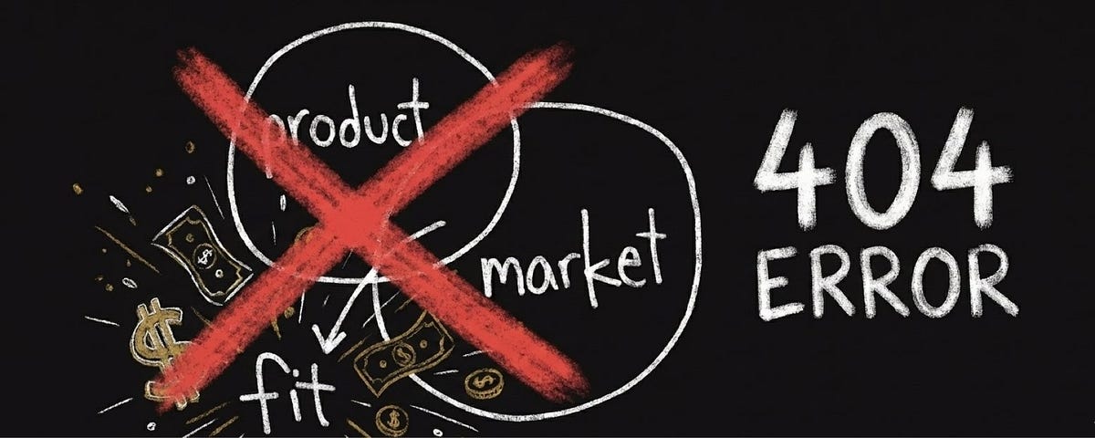 product market fit; the 404 error code crashing 90% of crypto revenue ...