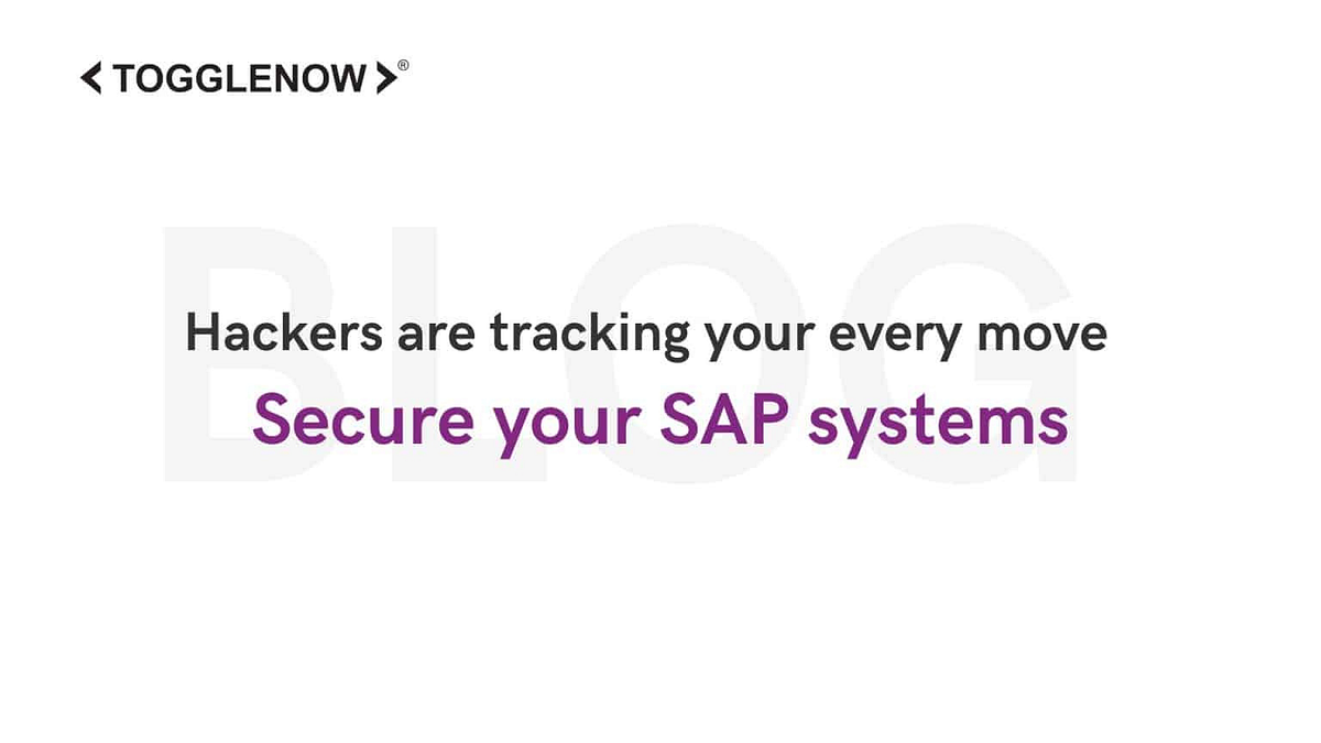 Hackers are Tracking Your Every MoveSecure Your SAP Systems by
