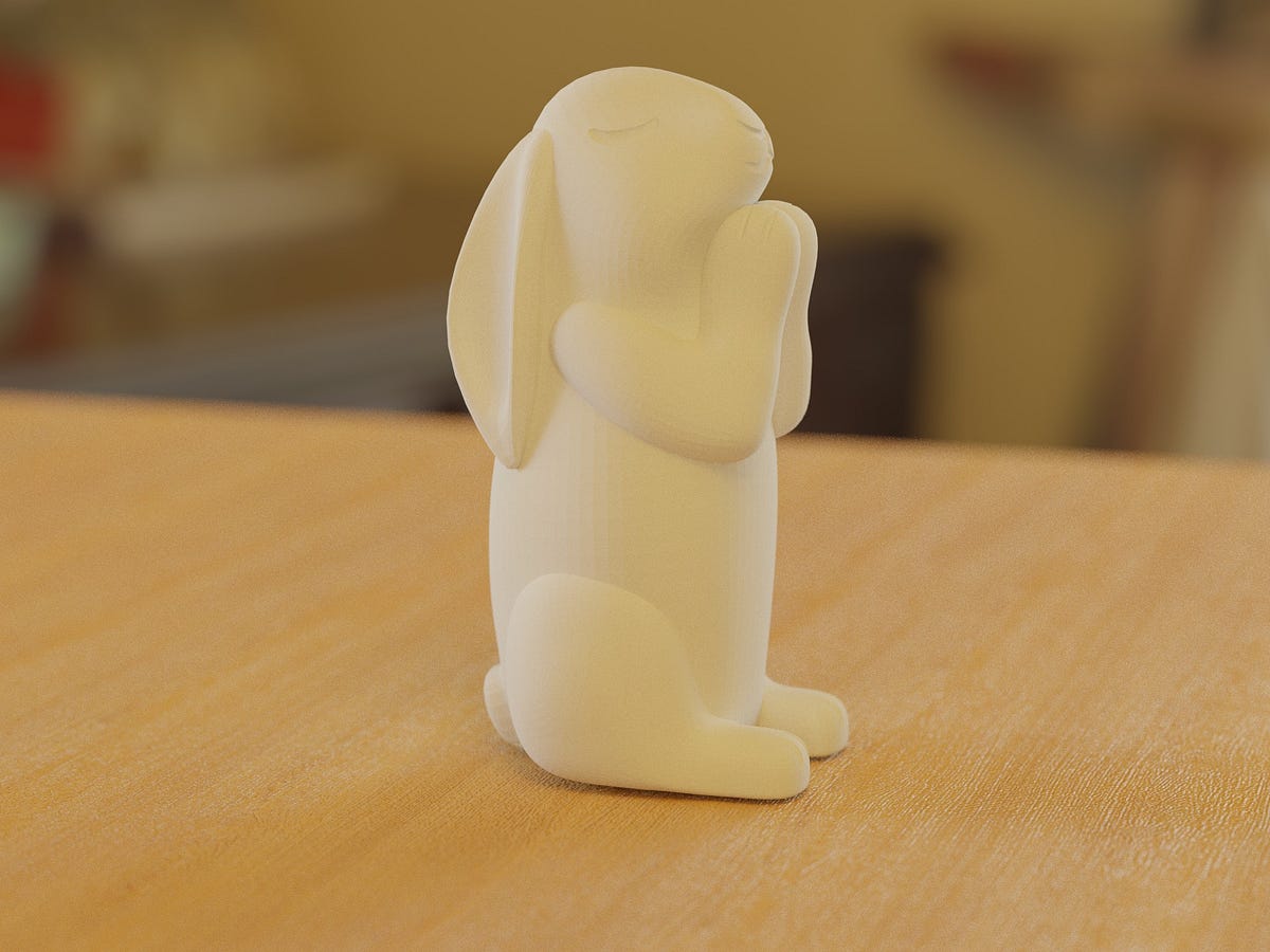 天に祈るウサギ[196]. 天に祈るウサギの3Dプリンタ用データを公開しました。 | by bs3 | bs3 3Dmodel | Medium