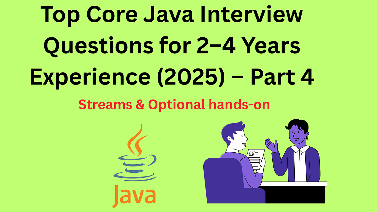 Top Core Java Interview Questions for 2–4 Years Experience (With ...