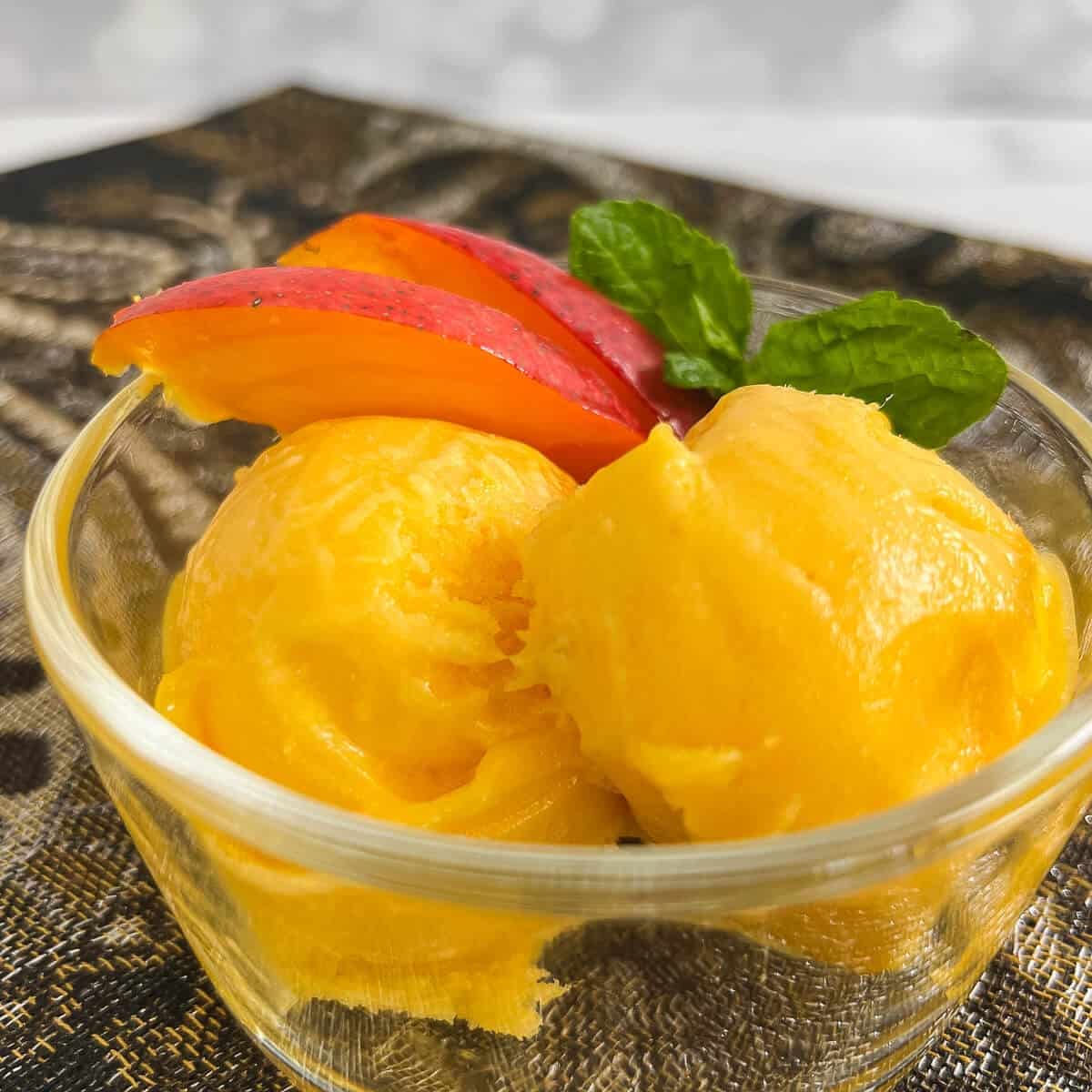 GuiltFree Mango Sorbet. Made easy using the Vitamix A3500… by Drake