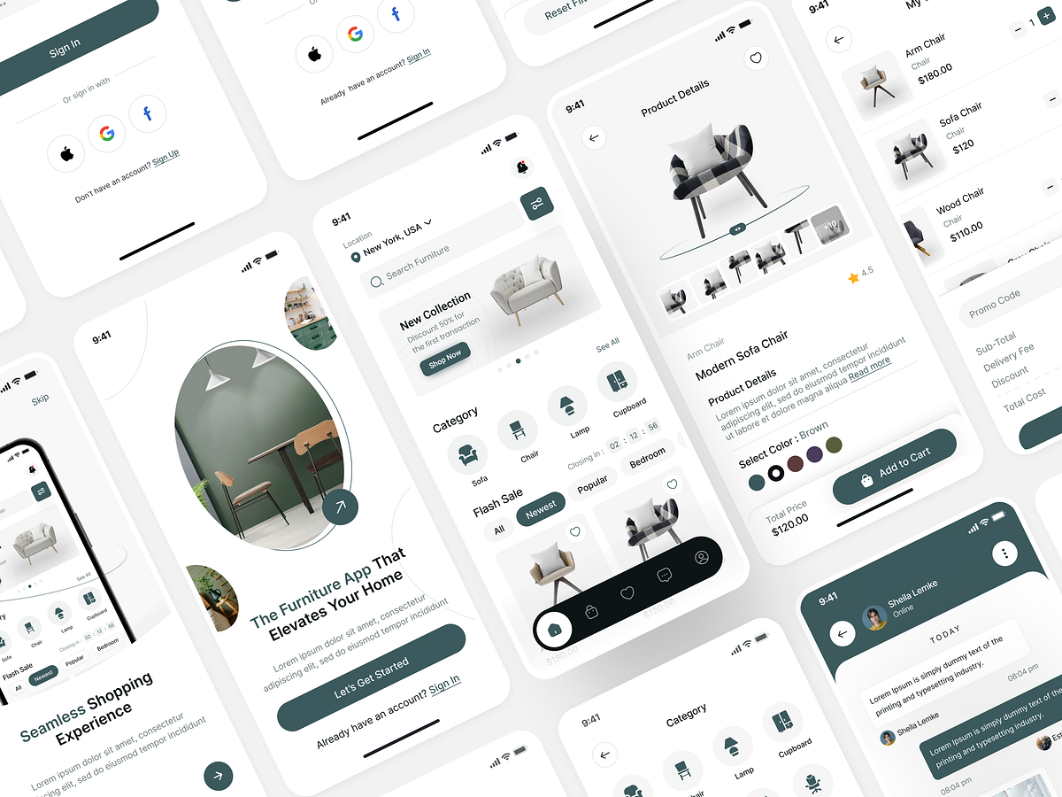 Furniture Store Mobile App UIUX Design Furniture App UIUX