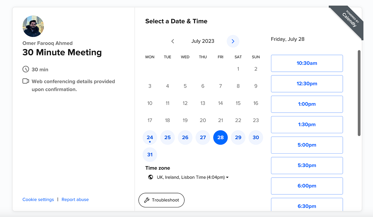 Connect Personal And Work Calendars On Calendly By Omer Farooq Ahmed