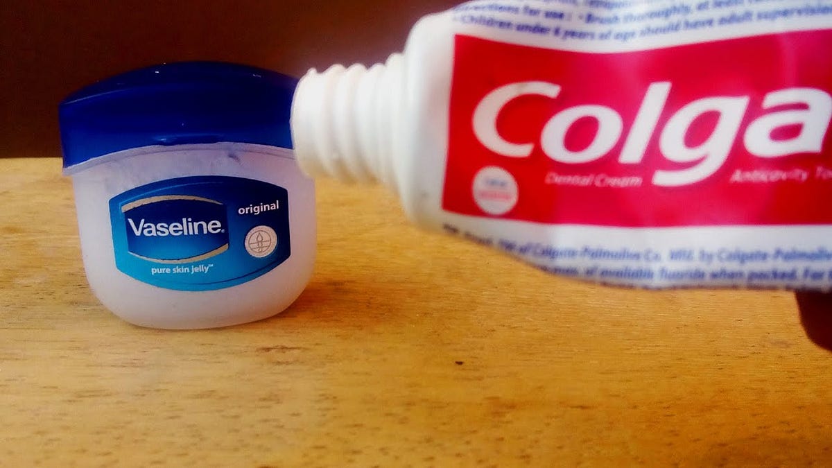 Mix Vaseline And Colgate Toothpaste And Watch What Happens by Homemade skin care DIY Beauty