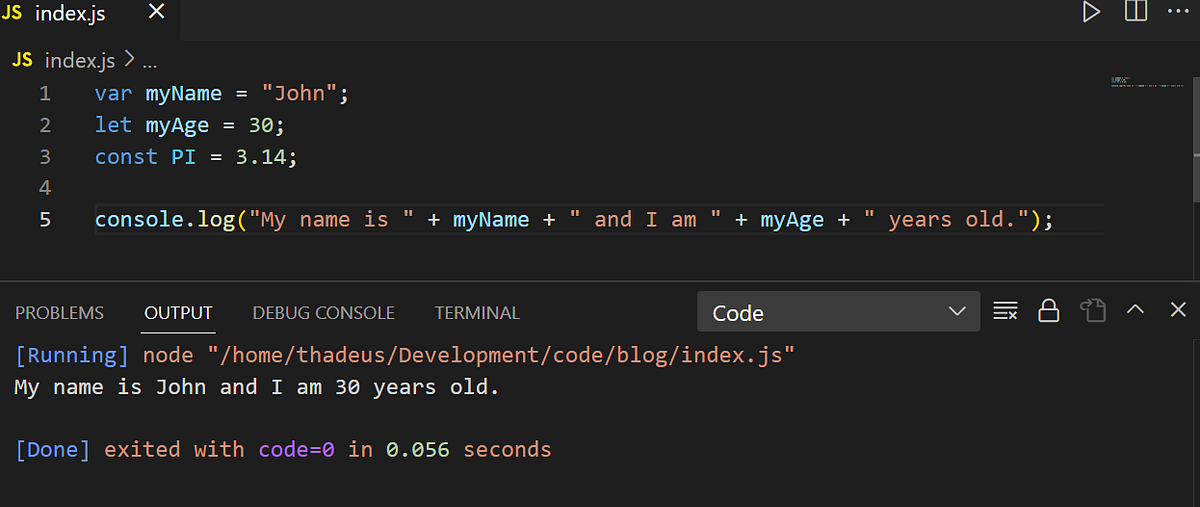Variables in JavaScript - Thadeus Nyariki - Medium