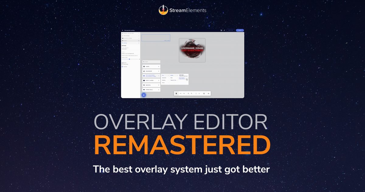 Editor online gratuito de overlays para Twitch