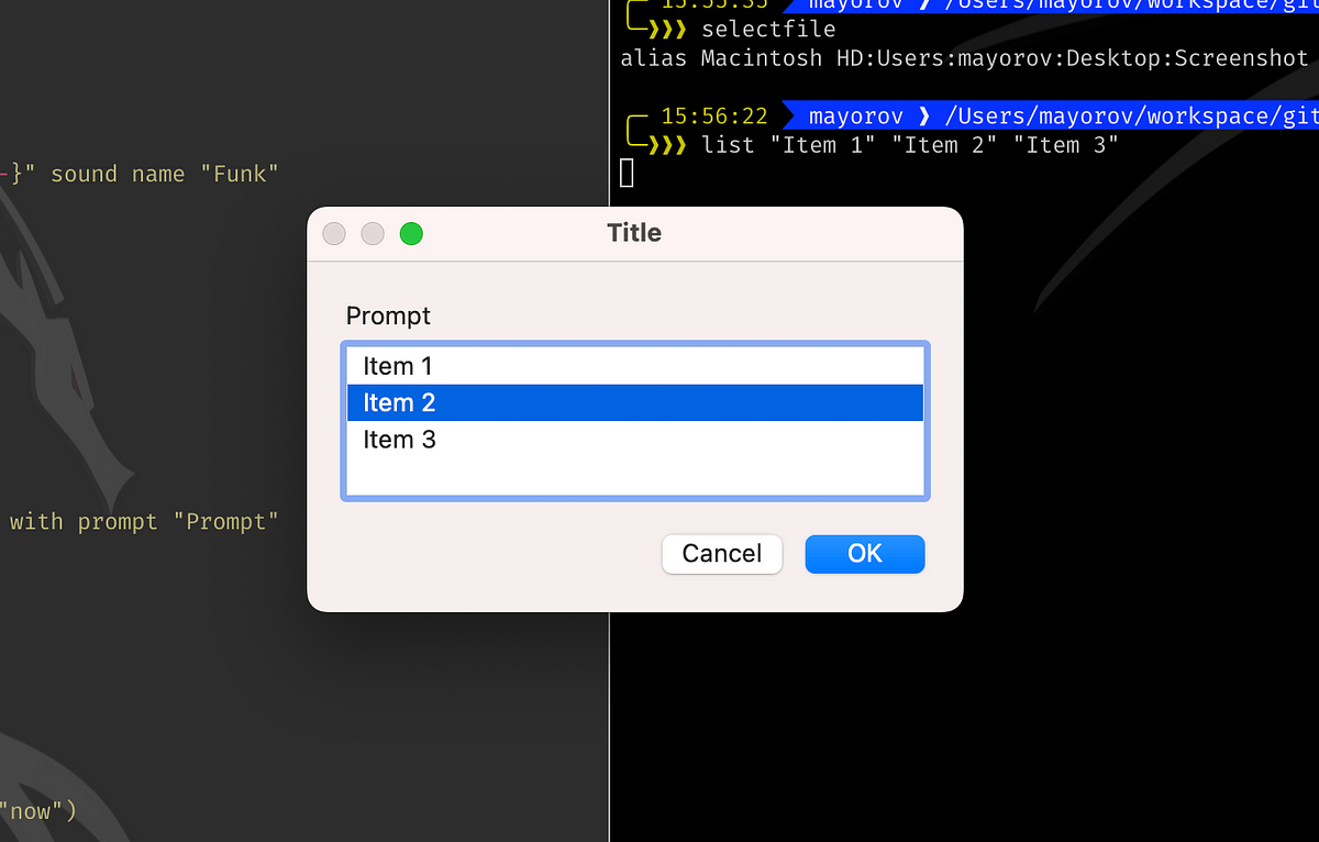 Make GUI in MacOS Terminal. How make CLI apps with GUI on MacOS… | by ...