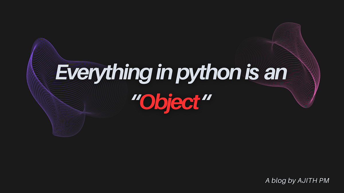 Everything in python is an Object! | by Ajith P M | May, 2025 | Medium