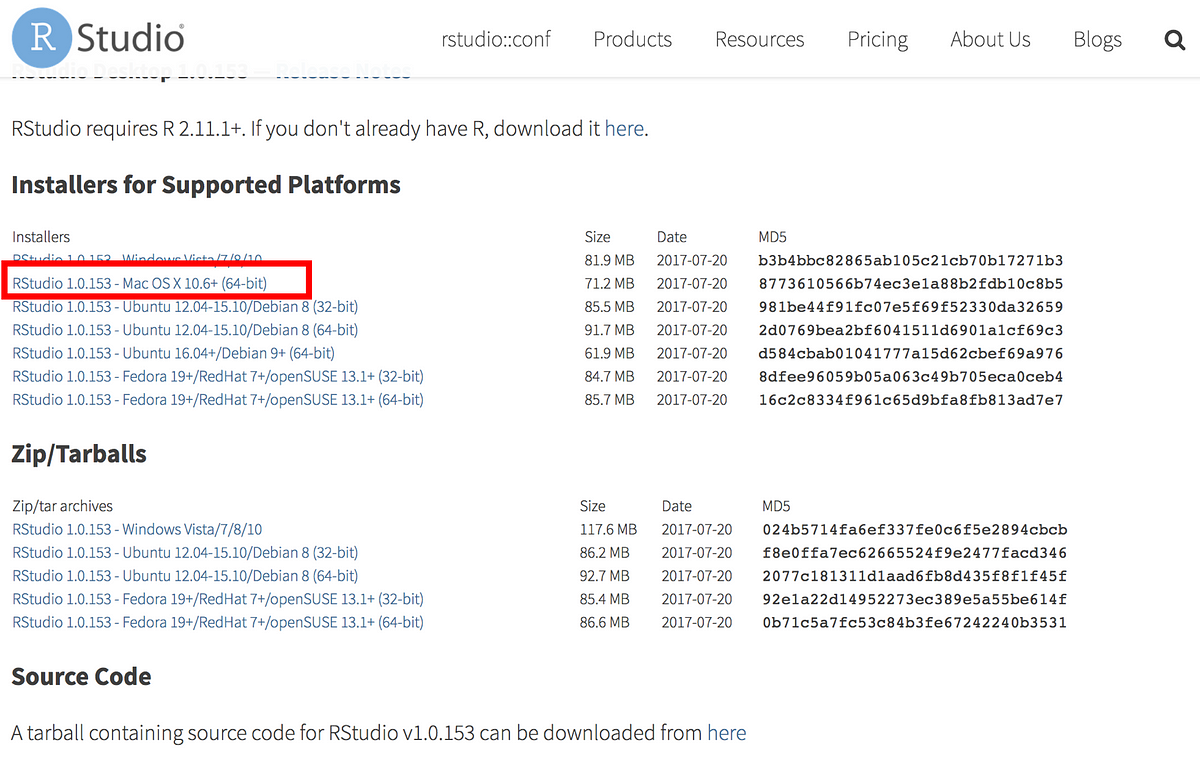 Install R and RStudio on Mac. Download R from the following link… | by  Michael Galarnyk | Medium