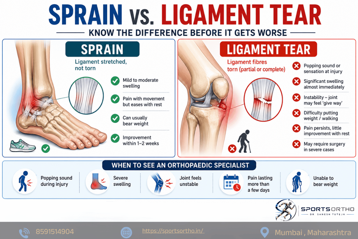 Sprain vs Ligament Tear: What’s the Difference?
