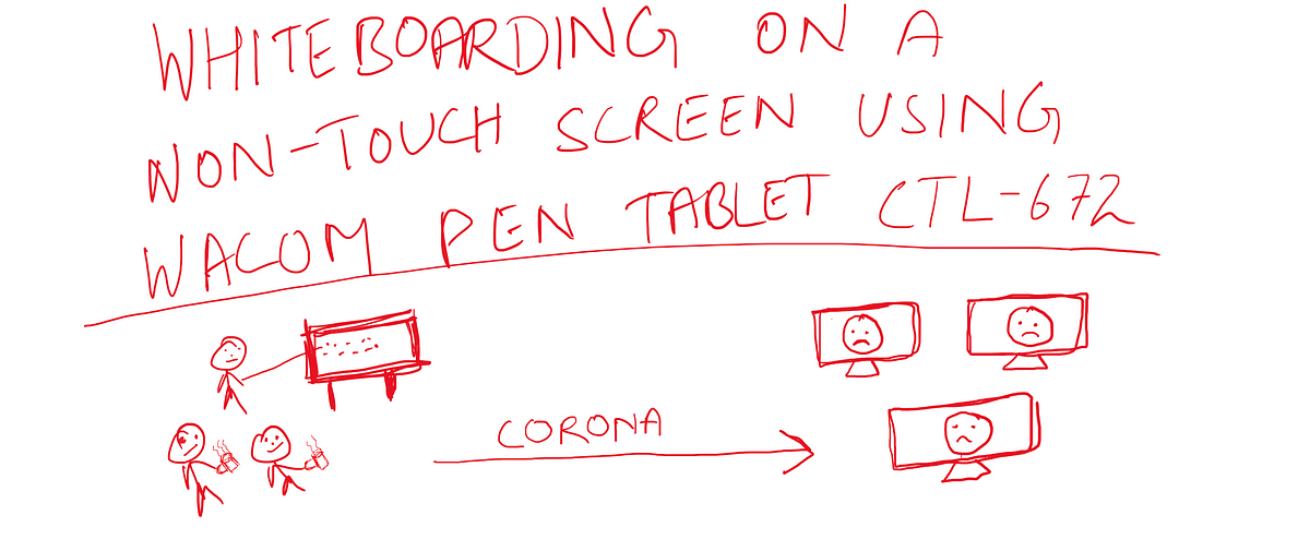 Whiteboarding on non Touchscreen monitor using Wacom Pen-Tablet CTL-672 |  by Neetish Raj | Medium