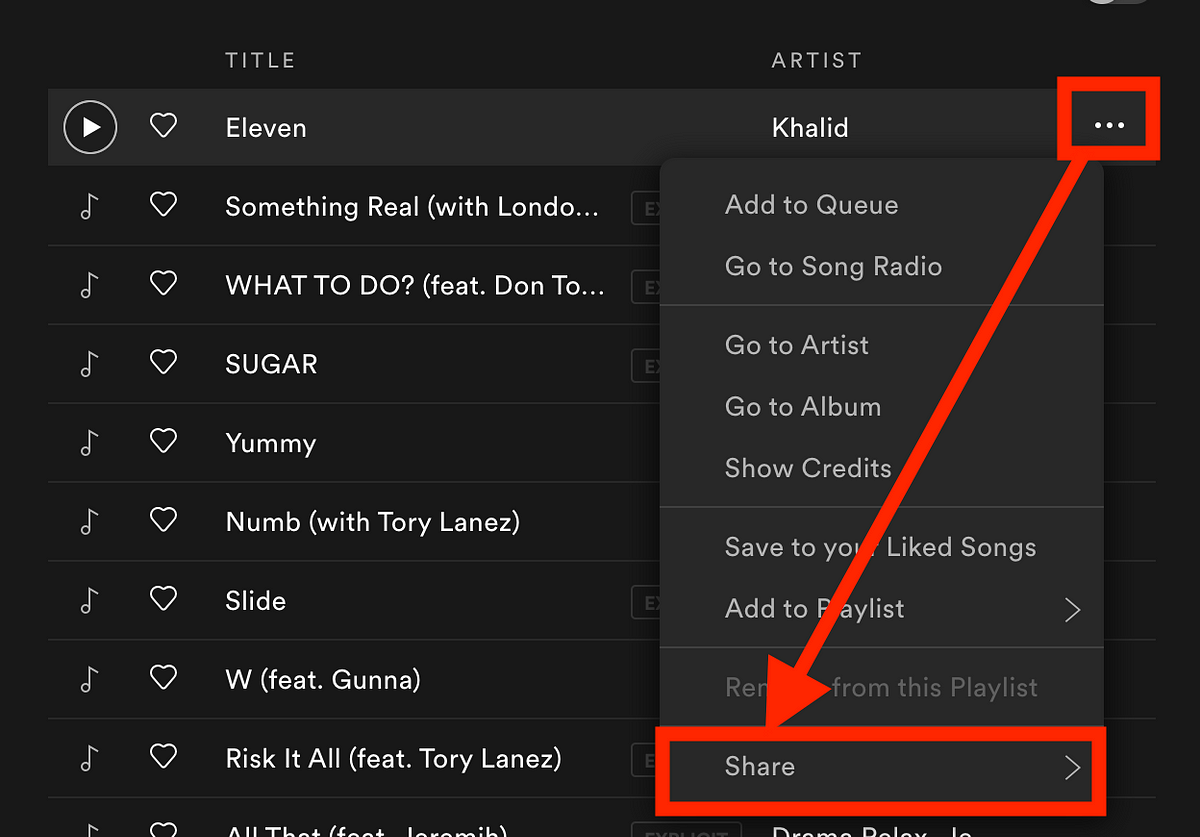 Spotify - How to add album to playlist.