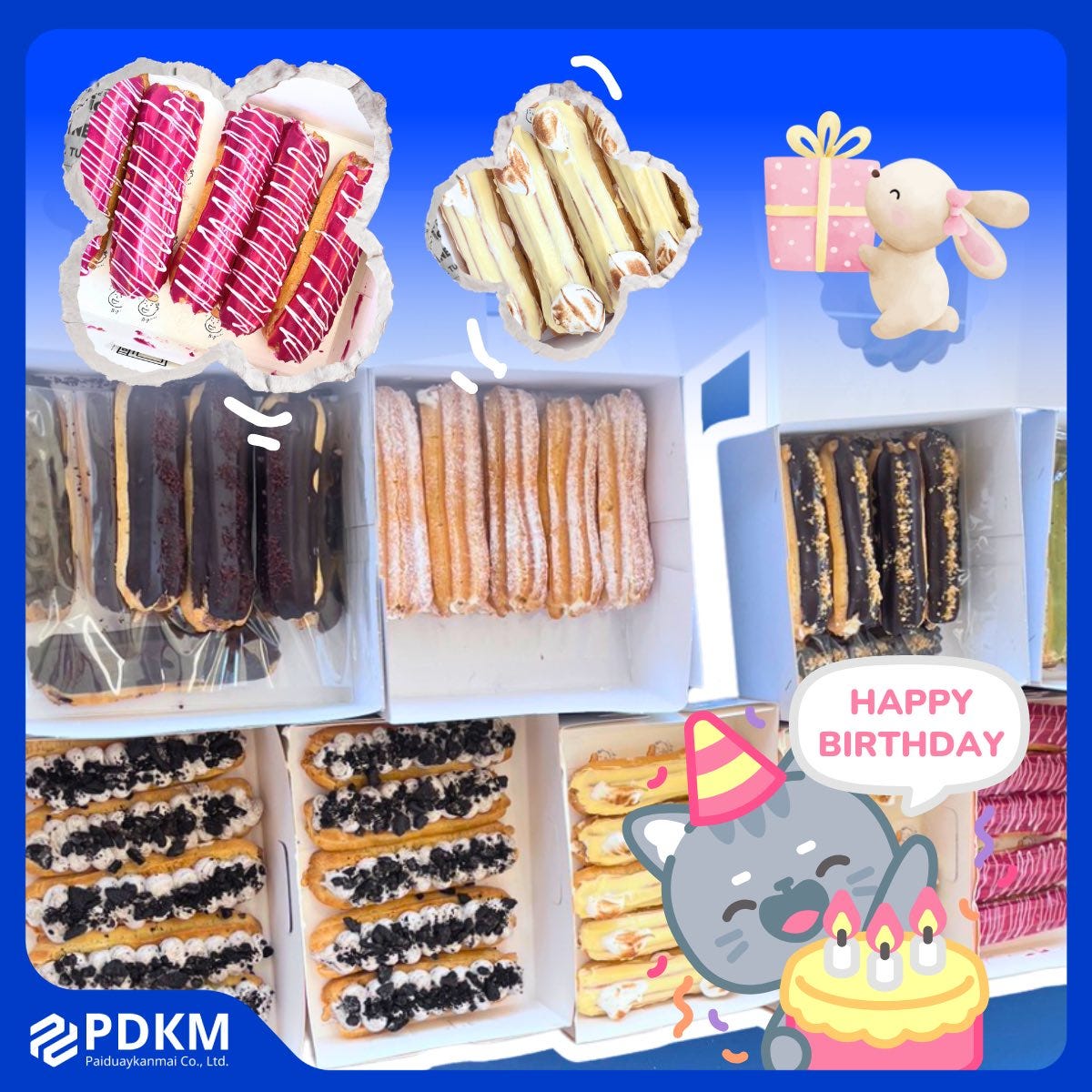 ของกินในกิจกรรมเลี้ยงวันเกิดในทุก ๆ เดือน
