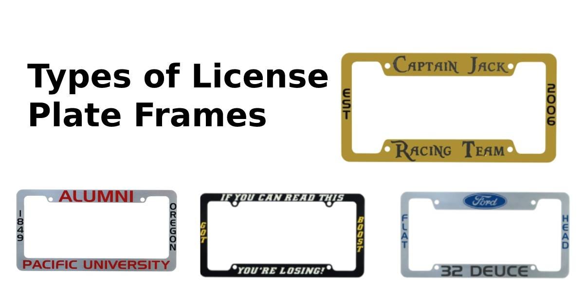 Types of License Plate Frames for Your Car A Comprehensive Guide. by billetframes Dec, 2023
