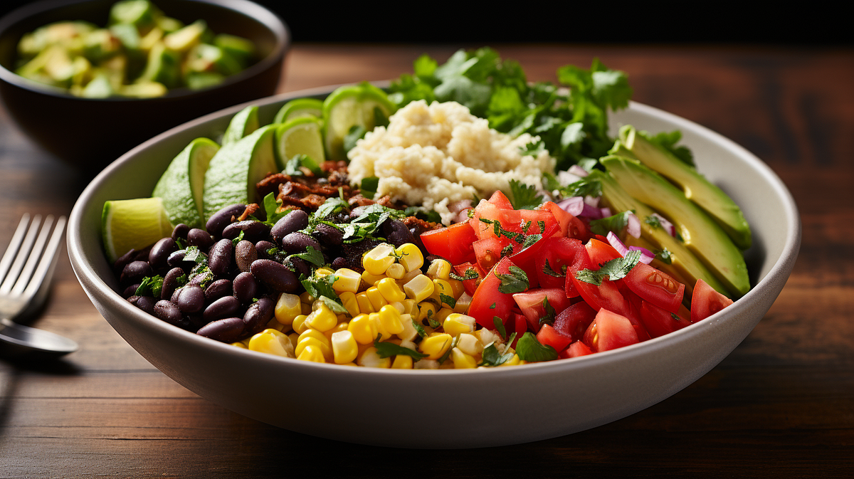Vegetarian Burrito Bowl. Be ready for an epic taste sensation as… by