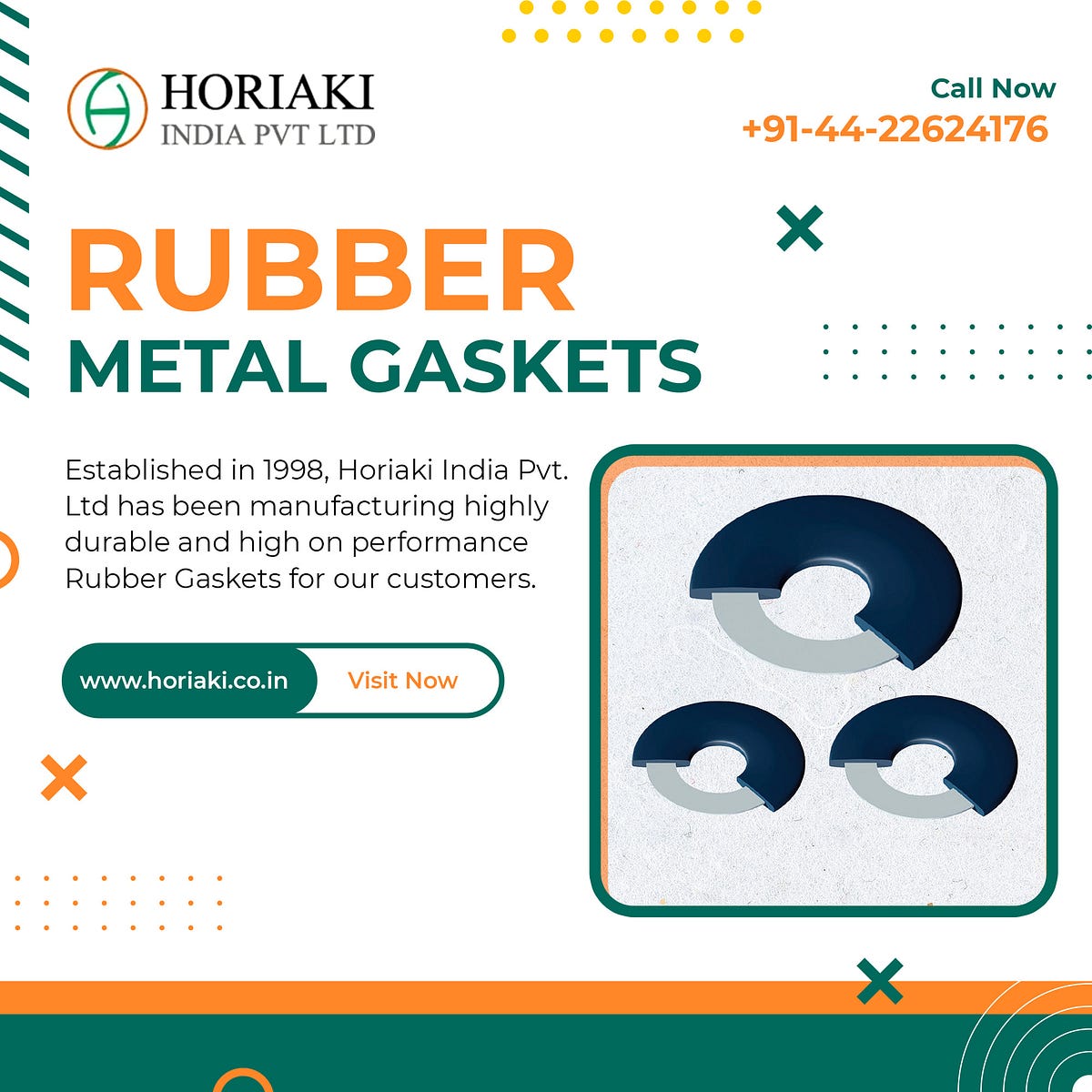 Invest in high grade Rubber Metal Gaskets Horiaki India Pvt. Ltd