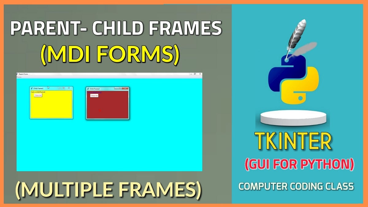 multiple window/frames in tkinter gui with python * Video Link:- https ...