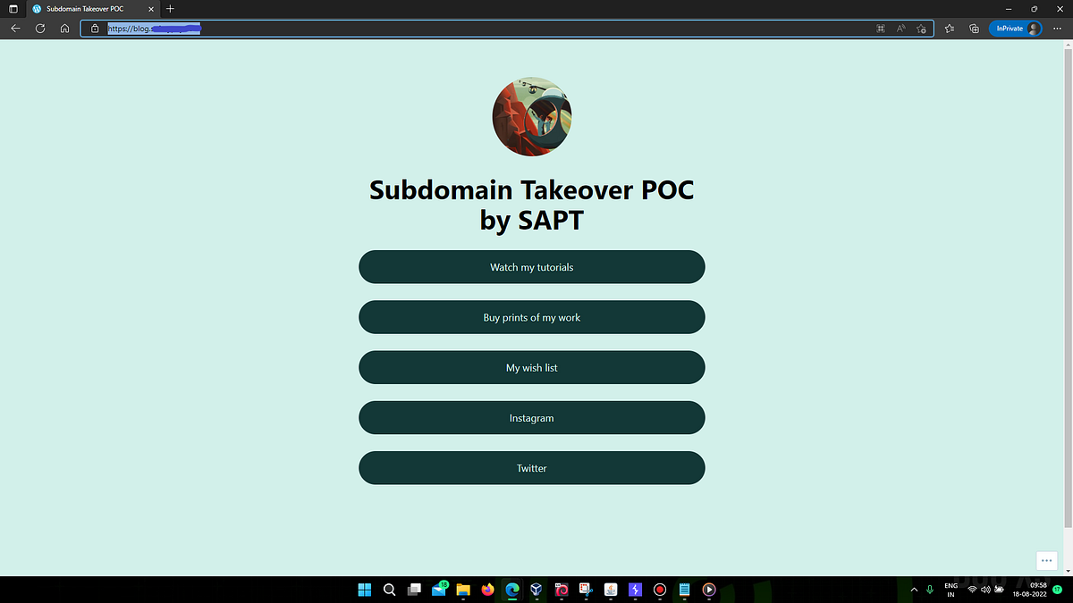 WordPress Subdomain Takeover on Bugcrowd Private Program | by Prajit  Sindhkar | Medium