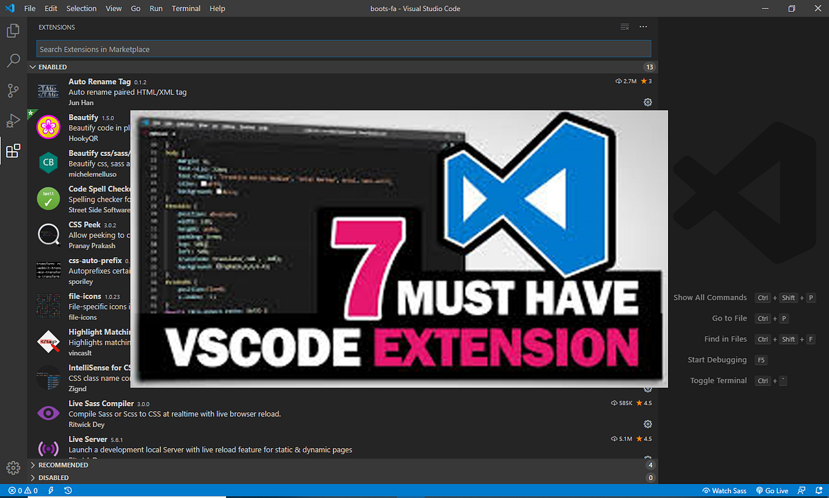 Top 7 best VS Code Extensions you must know in 2020 | by Imam Uddin ...