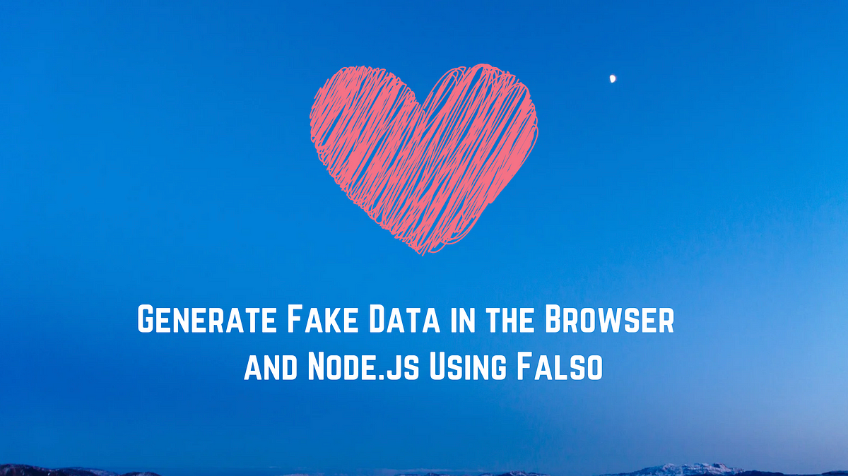Faker.js library for generating test data