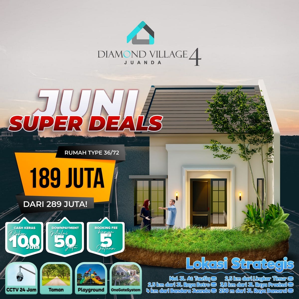 Promo Murah, WA 0821–3993–4552, Perumahan Strategis Sidoarjo, Diamond ...