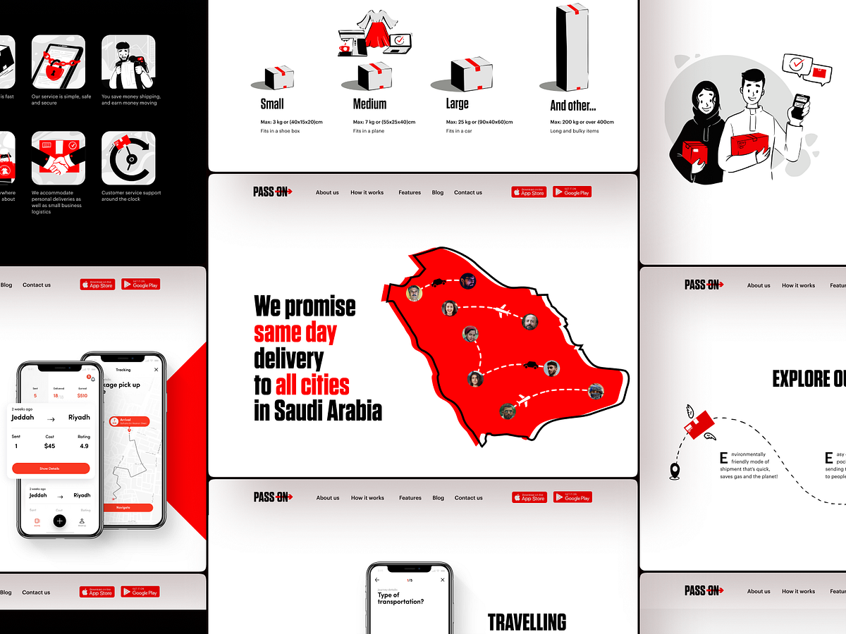 Case Study: Pass-On. Designing Landing Page for Delivery Application