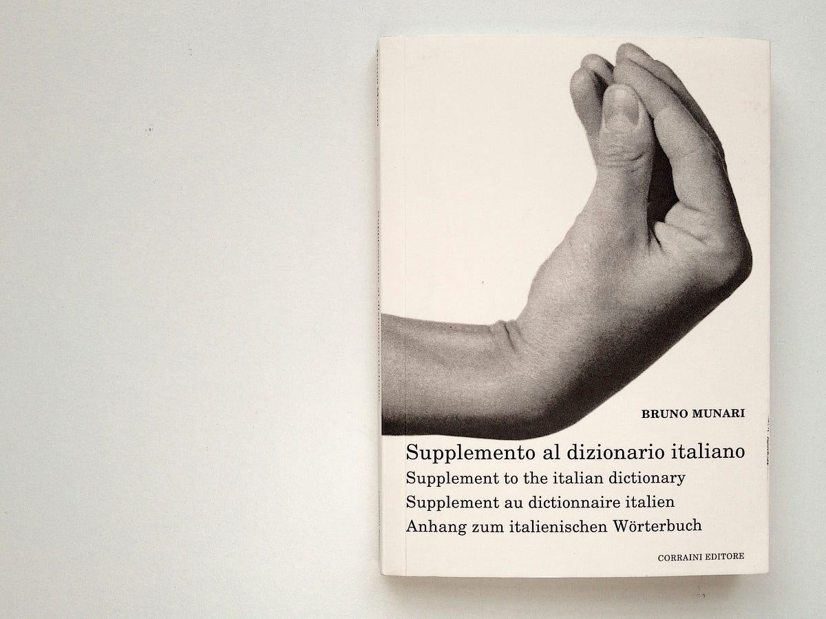 20th century gestures / Supplement to the Italian Dictionary | by