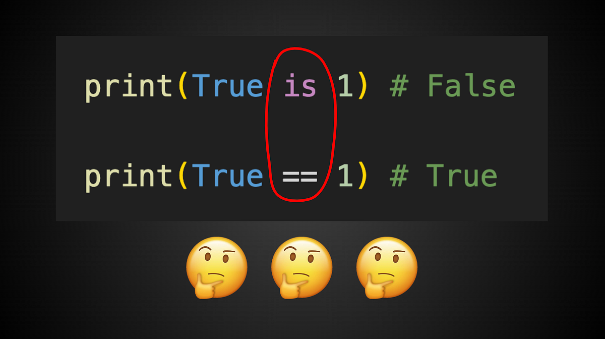 “A == B” VS “A is B” in Python in 30 Seconds! | by Liu Zuo Lin | Level ...