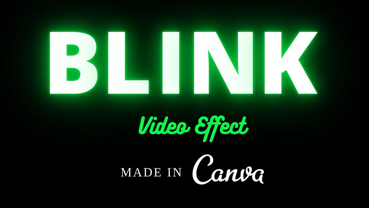 How to create blinking text light effect video in Canva — Canva video