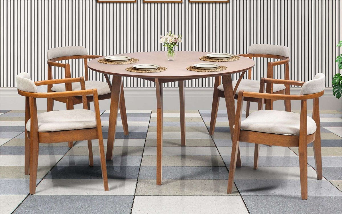 Buy Willow 6 Seater Dining Table Set online at best price by Damro
