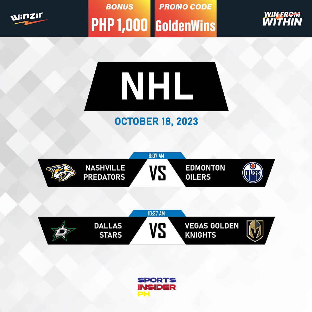 NHL Regular Season Match, November 8, 2023, by sportsinsiderph, Nov, 2023