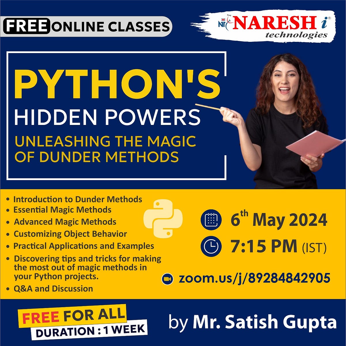 Free Workshop on PYTHON’s Hidden Powers [Unleashing the Magic of Dunder ...