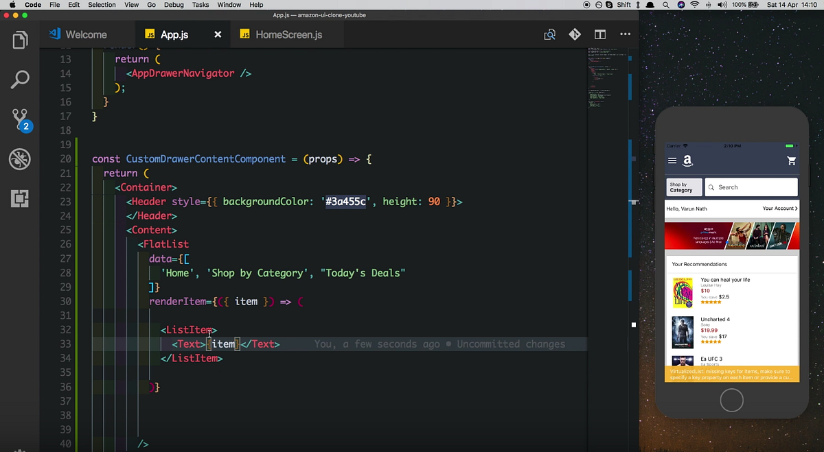 Tutorial: Amazon App UI Clone. Follow along with programmer (and… | by ...