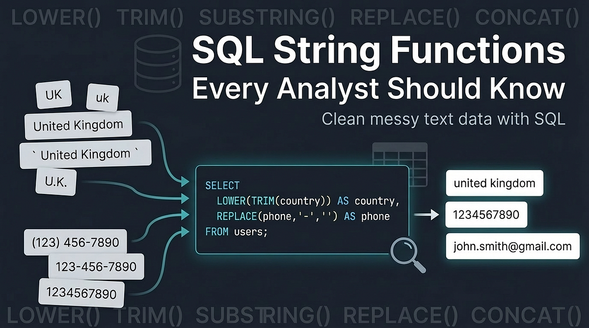 SQL String Functions Every Analyst Should Know | by Sneha Gupta | Medium