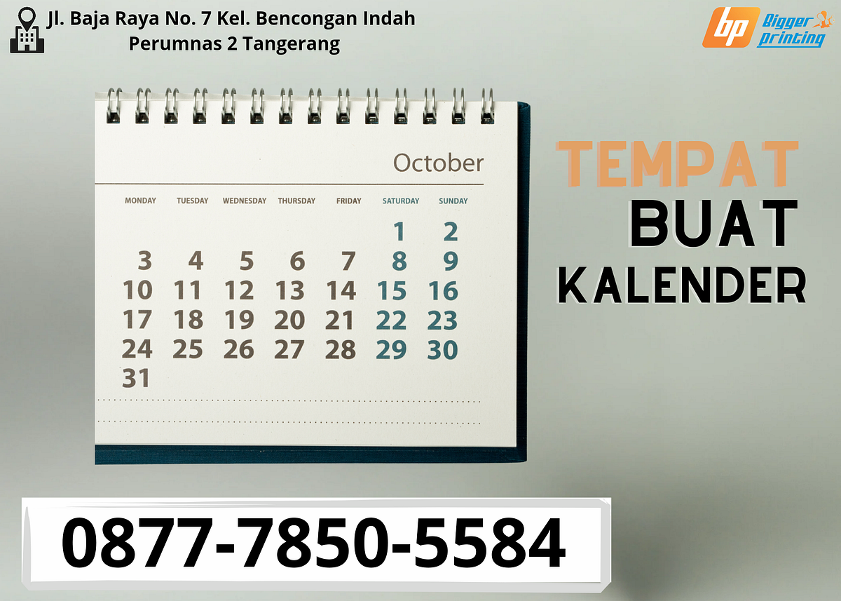 Tempat Buat Kalender KUALITAS TERBAIK, Wa./Call.0877-7850-5584, Tempat