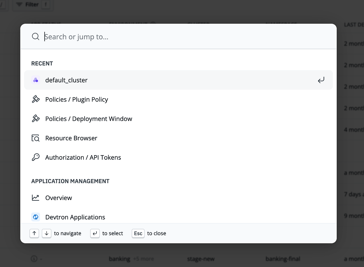 Designing a Command Bar for Devtron 2.0 | Medium