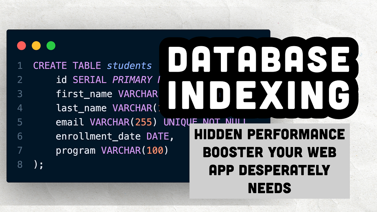 Database Indexing The Hidden Performance Booster Your  App