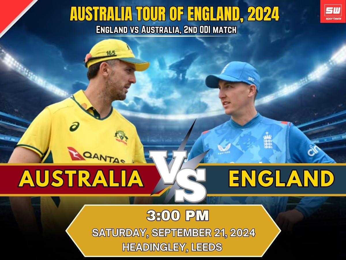 England vs Australia, 2nd ODI Match Australia tour of England, 2024