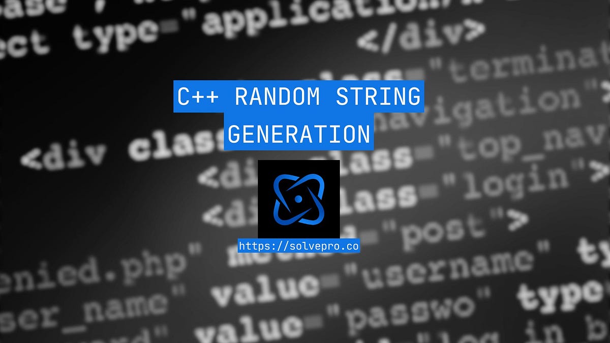 C++ Random String Generation: Practical Guide | by ryan | Medium
