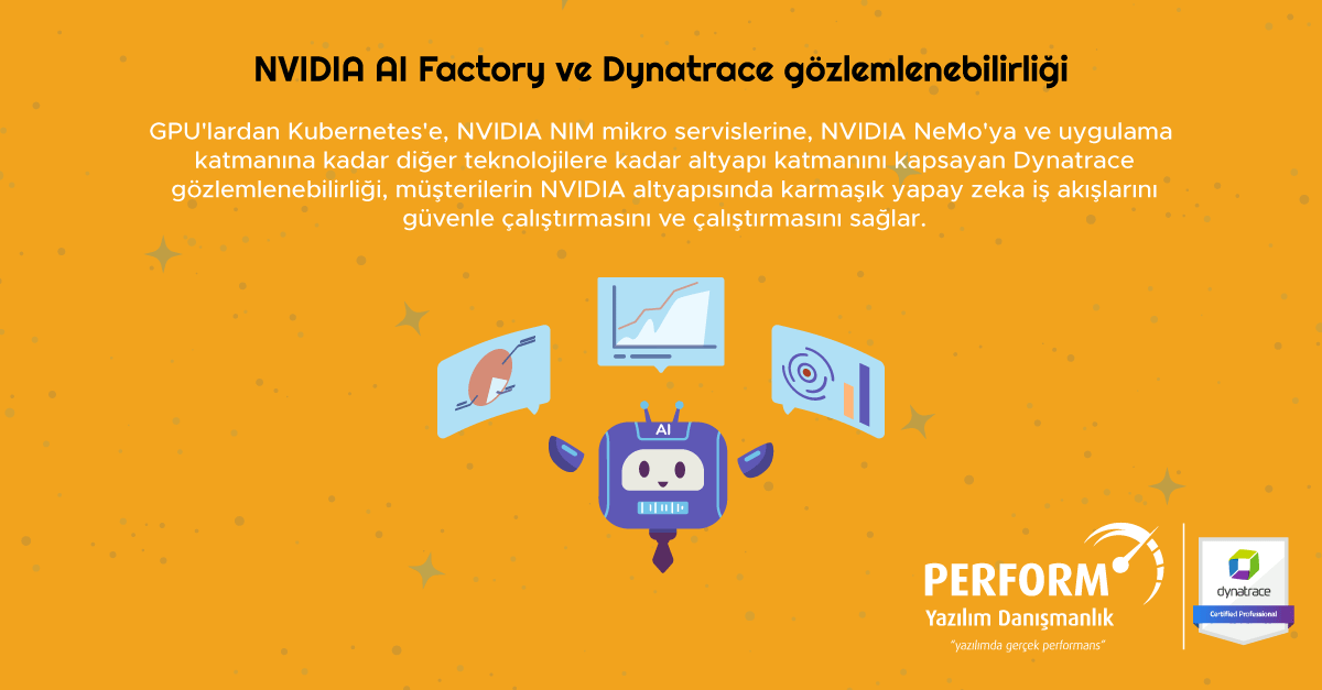 NVIDIA AI Factory ve Dynatrace Gözlemlenebilirliği