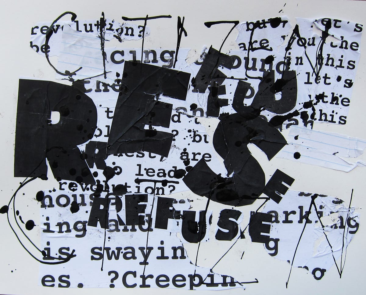 Refuse. So many layers of refusal. The static… | by Sticker Meister ...
