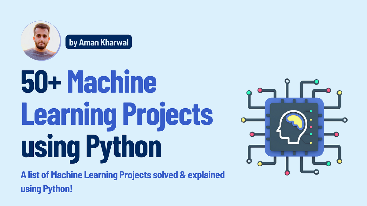 50+ Machine Learning Projects with Python | by Aman Kharwal | Medium