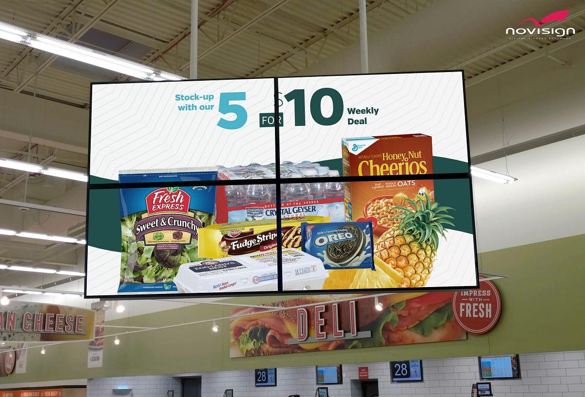 Digital Signage for Grocery Stores and Supermarkets by Eva T NoviSign Medium