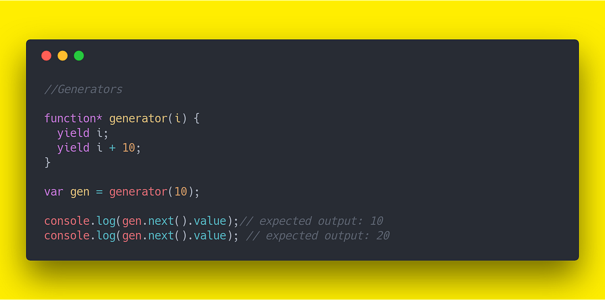 #javascript ES6 cheatsheet — Generators | by Mihai Serban | Medium