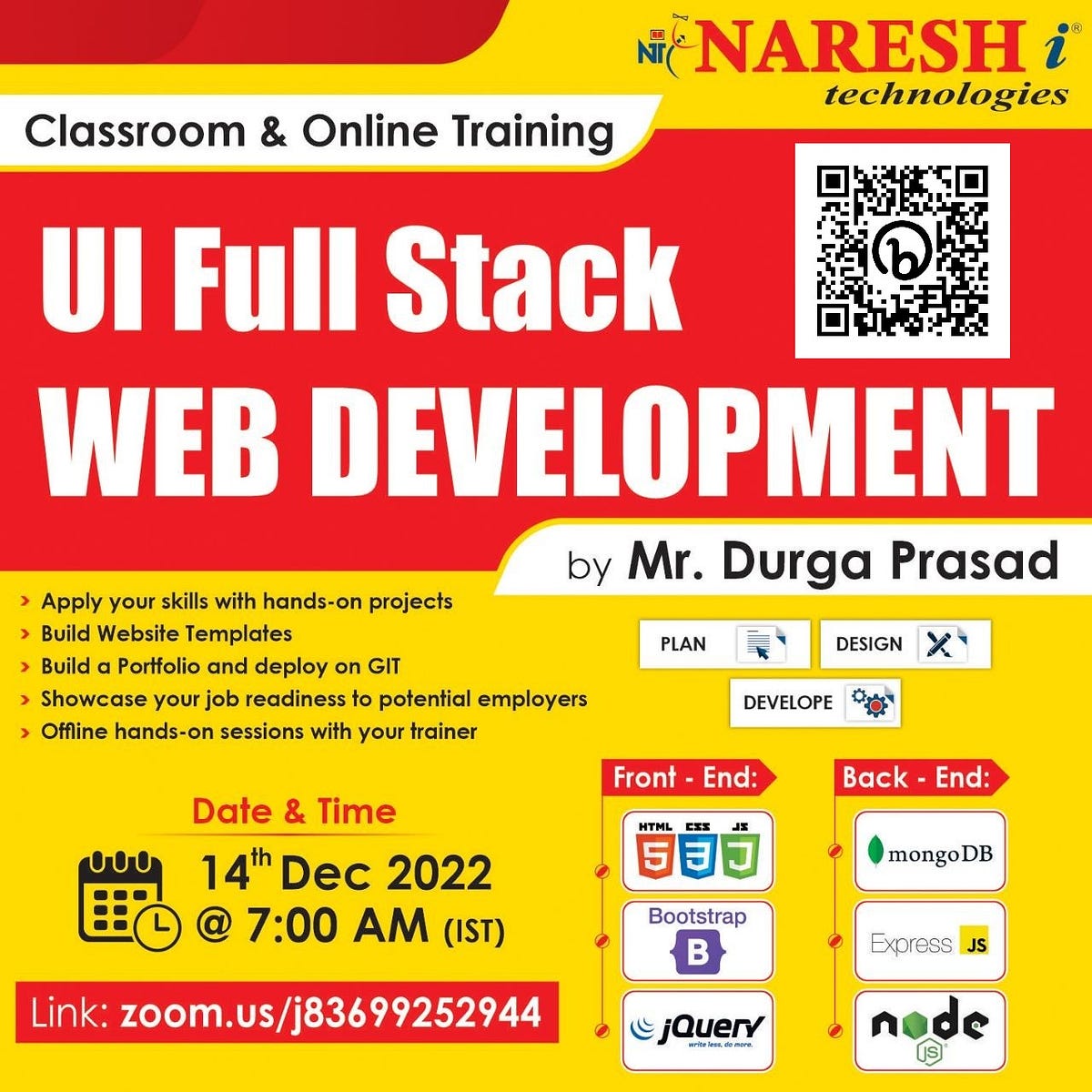 Attend Free Demo On UI Full Stack Web Development by Mr. Durga Prasad ...