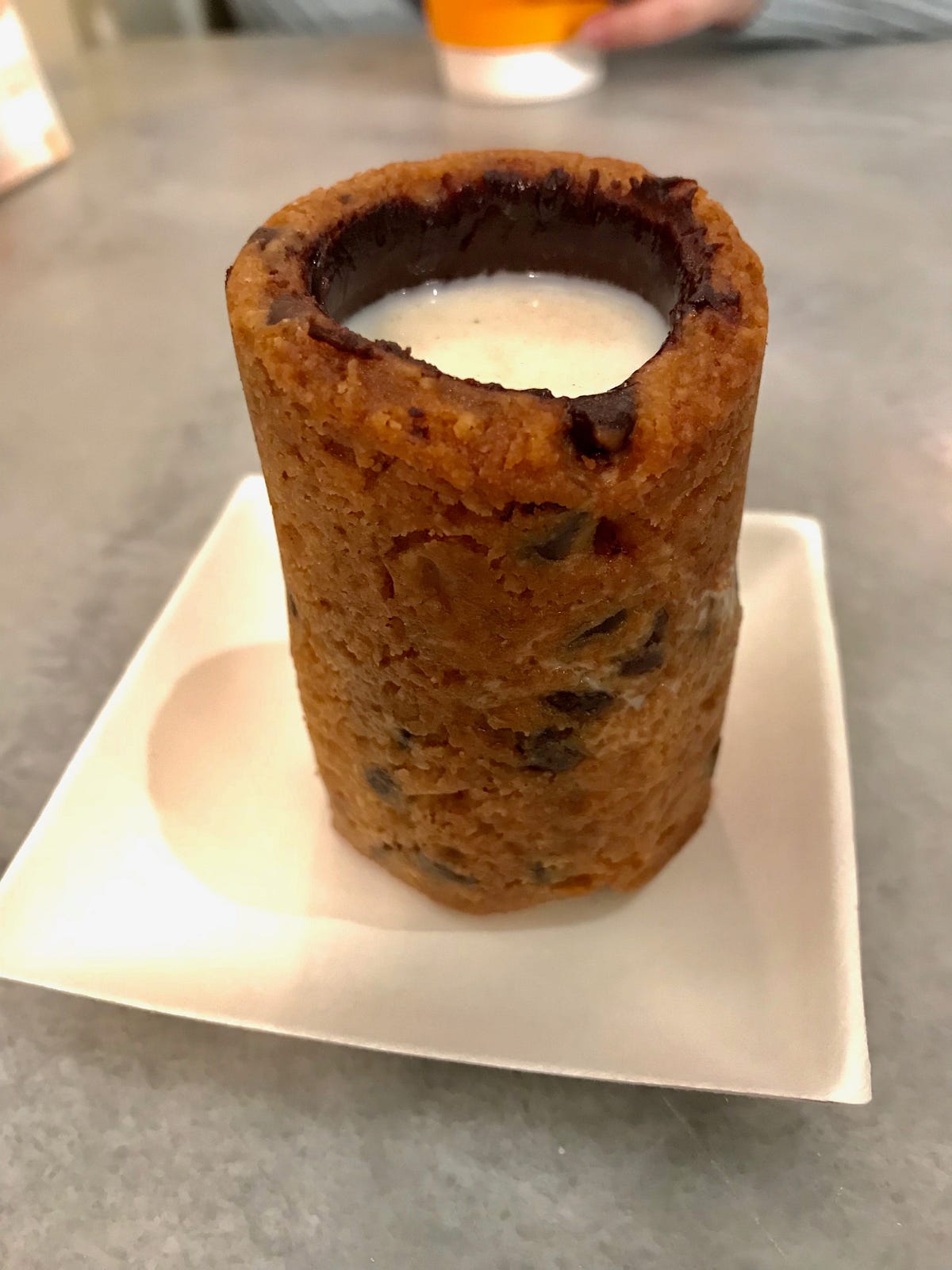 Location Dominique Ansel Bakery. Ordered Chocolate Chip Cookie Shot