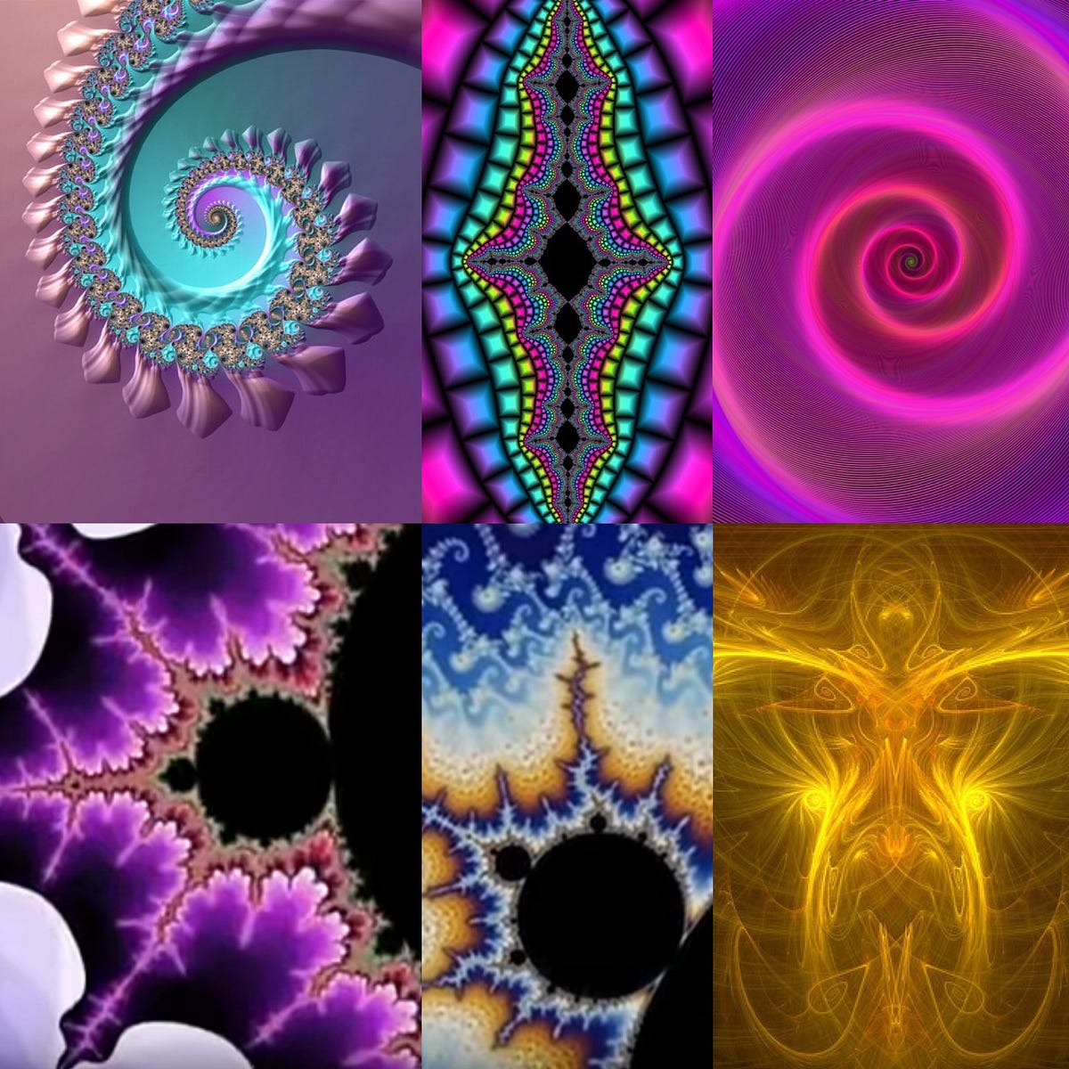 メロデス Fractal Gates 1~3rdセット Fractal Mandelbrot Set turquoise coral by Matthias Hauser