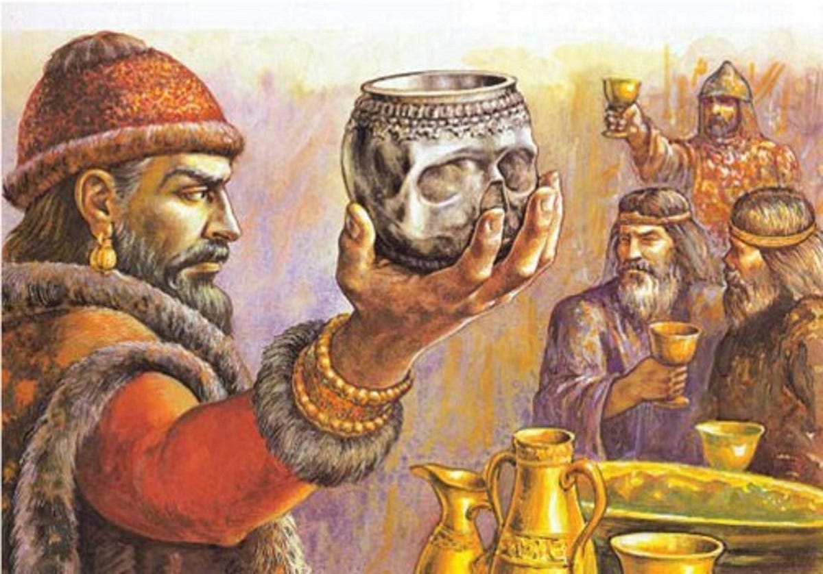 How Bulgar Khan Made A Drinking Cup From The Skull of Byzantine Emperor